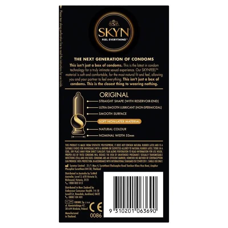 SKYN Original Condoms 10 Pc LifeStyles Discreet Intimate Essentials.