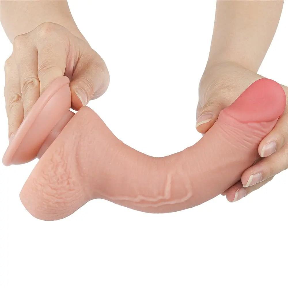 Sliding Skin Dual Layer Dong -  19.5 cm (7.5'') Dong with Flexible Skin Lovetoy Discreet Intimate Essentials.