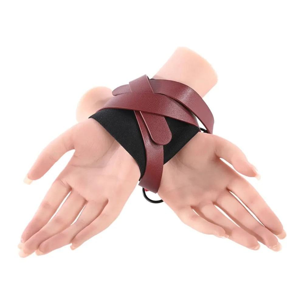 S&M Exs & Ohs Cross Cuffs - /Black Restraints Sportsheets Discreet Intimate Essentials.