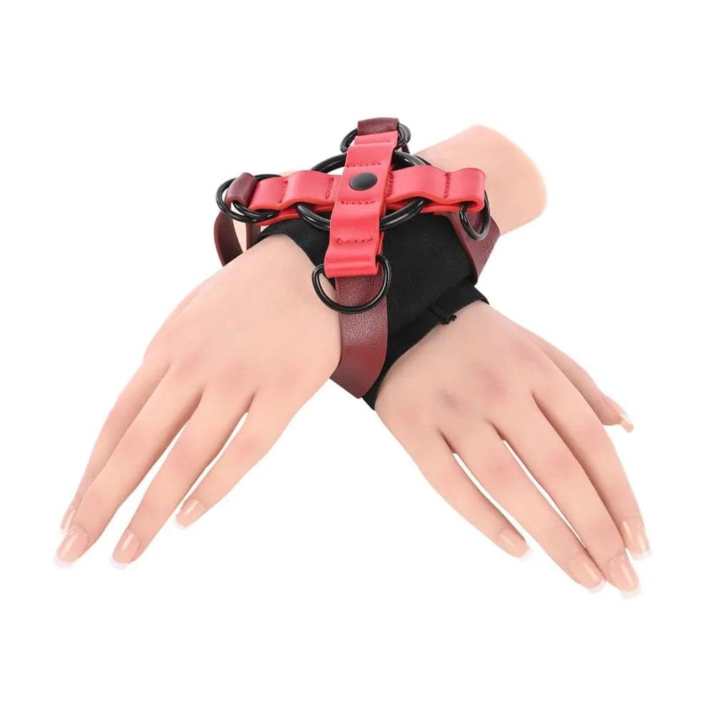 S&M Exs & Ohs Cross Cuffs - /Black Restraints Sportsheets Discreet Intimate Essentials.