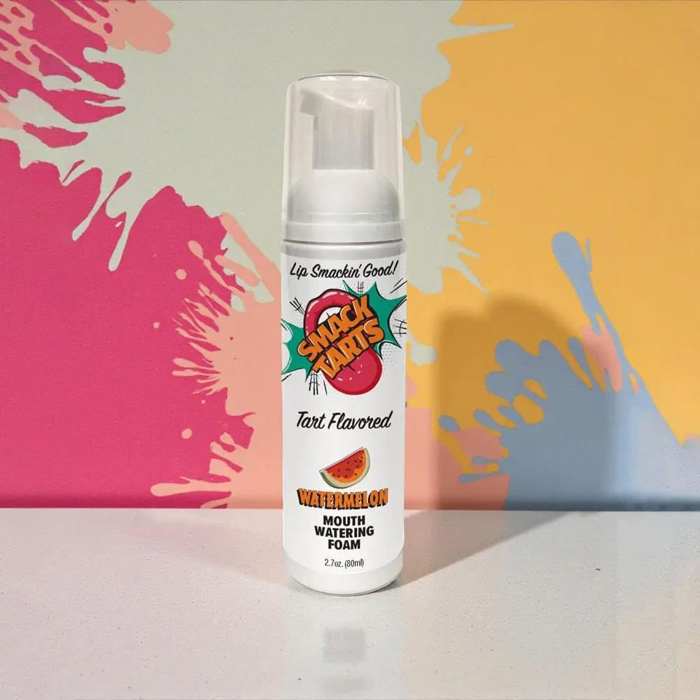 Smack Tarts Mouthwatering Foam - Watermelon - Sour Watermelon Flavoured - 80 ml Bottle Little Genie Discreet Intimate Essentials.