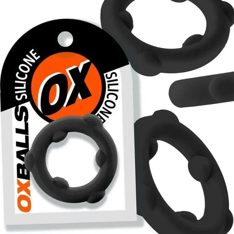 Spinner Silicone Ring Black OxBalls Discreet Intimate Essentials.