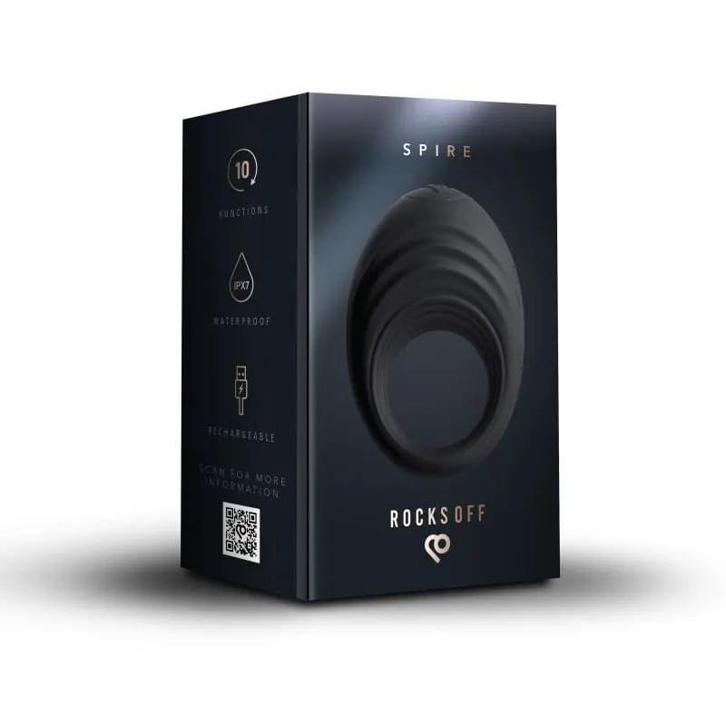 Spire 10 Speed Silicone Vibrating Cock Ring Rocks Off Discreet Intimate Essentials.