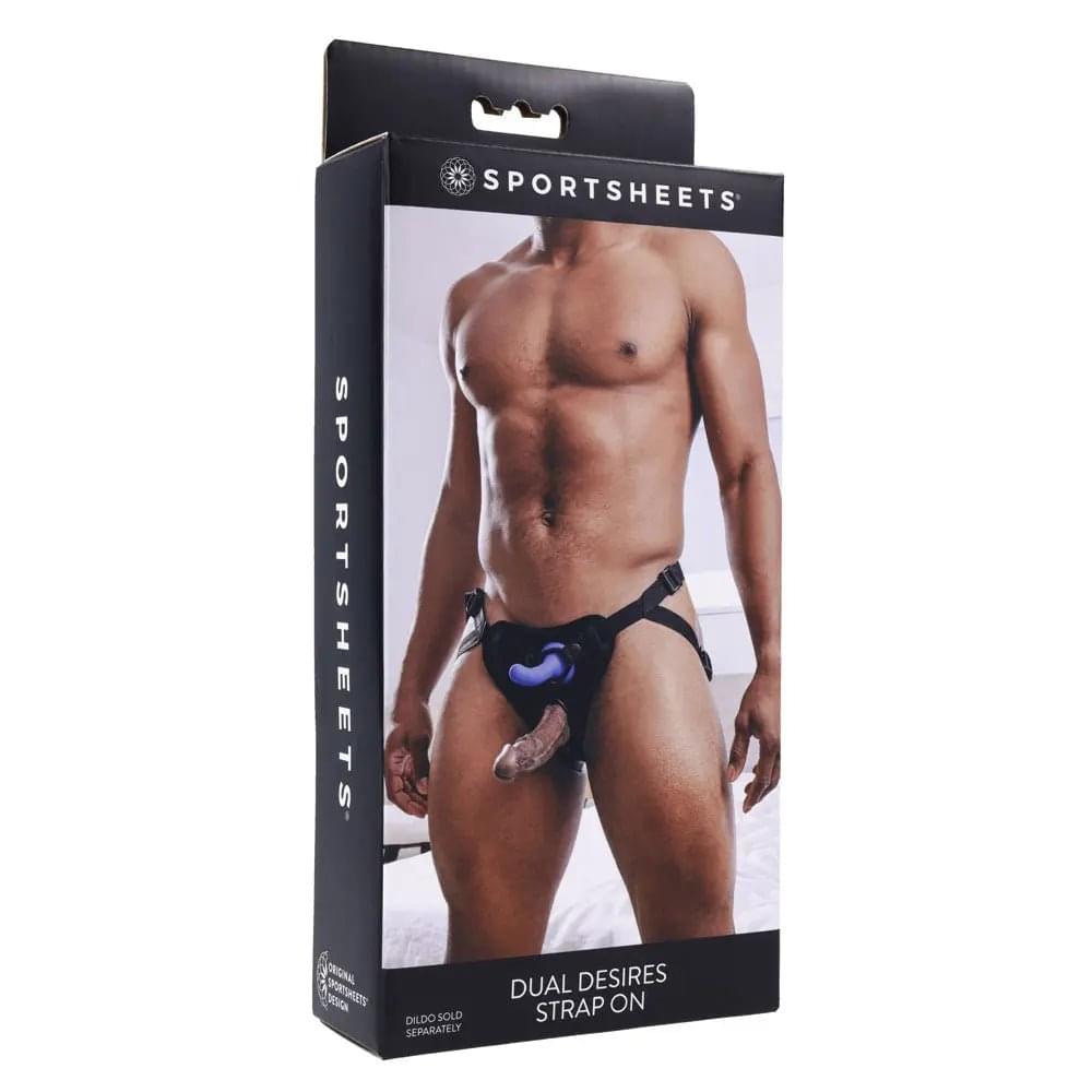 SPORTSHEETS Dual Desires Strap On -  Adjustable Strap-On Harness (No Probe Included) Sportsheets Discreet Intimate Essentials.
