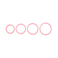 SPORTSHEETS Rubber O-Ring 4 Pack - Coral - Coral Rings - 4 Pack Sportsheets Discreet Intimate Essentials.