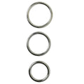 SPORTSHEETS Seamless Metal O-Ring 3 Pack - Metal Rings - Set of 3 Sizes Sportsheets Discreet Intimate Essentials.