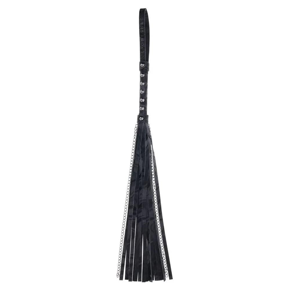 SPORTSHEETS Velvet Noir Chain Flogger -  43 cm Flogger Whip Sportsheets Discreet Intimate Essentials.