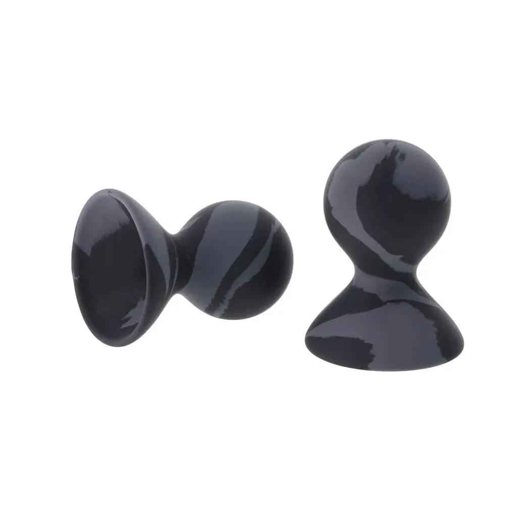 SPORTSHEETS Velvet Noir Silicone Nipple Suckers - /Grey Nipple Suckers - Set of 2 Sportsheets Discreet Intimate Essentials.