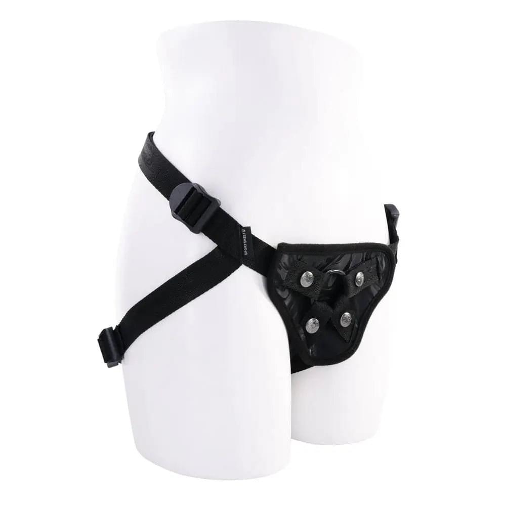 SPORTSHEETS Velvet Noir Strap On -  Adjustable Strap-On Harness (No Probe Included) Sportsheets Discreet Intimate Essentials.