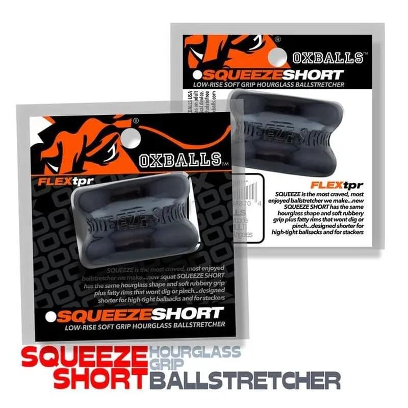 Squeeze Short Ballstretcher Black OxBalls Discreet Intimate Essentials.