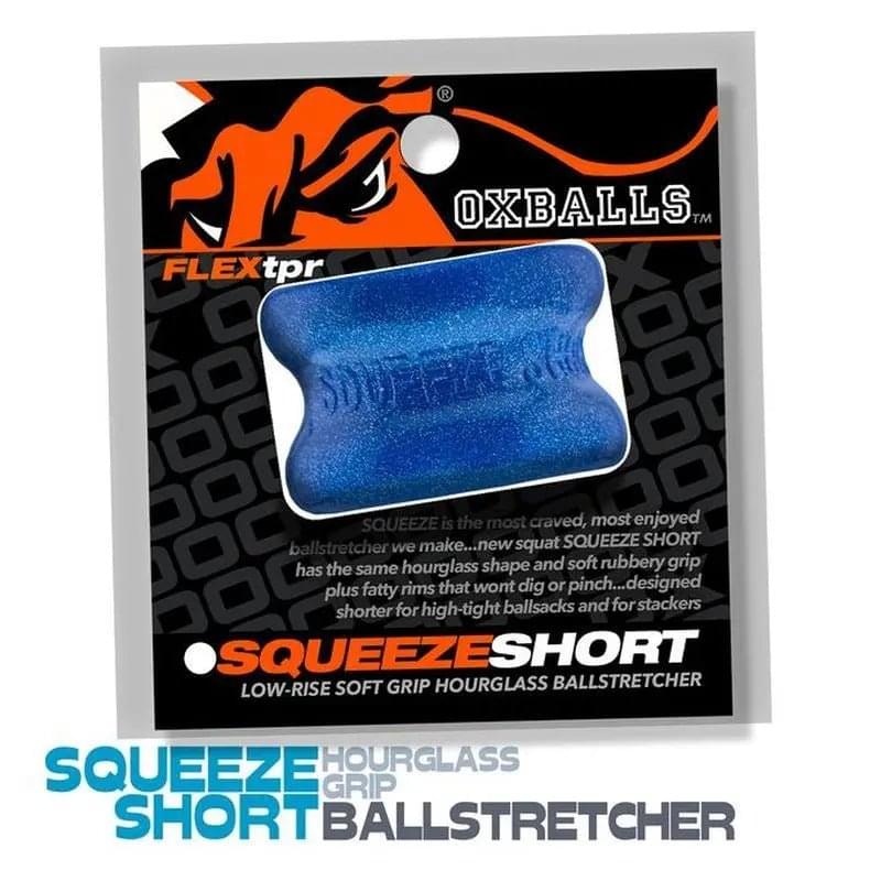 Squeeze Short Ballstretcher Blue Fire OxBalls Discreet Intimate Essentials.