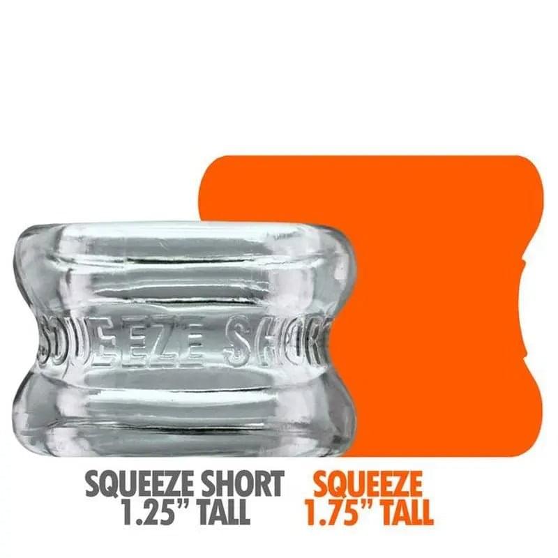Squeeze Short Ballstretcher Clear OxBalls Discreet Intimate Essentials.