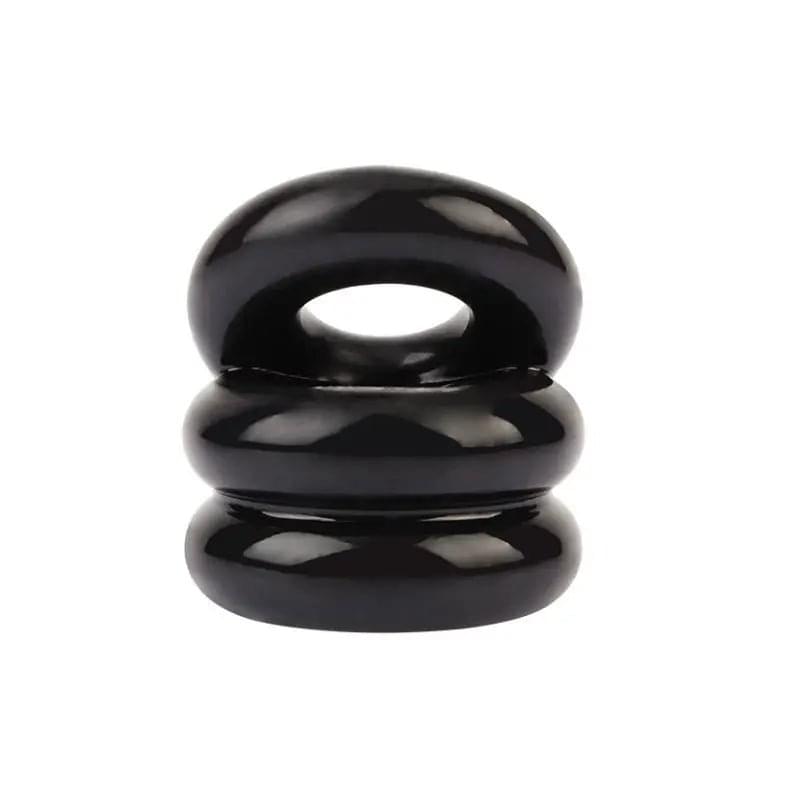 Stacked Dual Pleasure Ring Black GK Power Discreet Intimate Essentials.