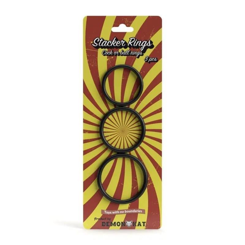 Stacker Rings 3 Pc Set Demon Kat Discreet Intimate Essentials.