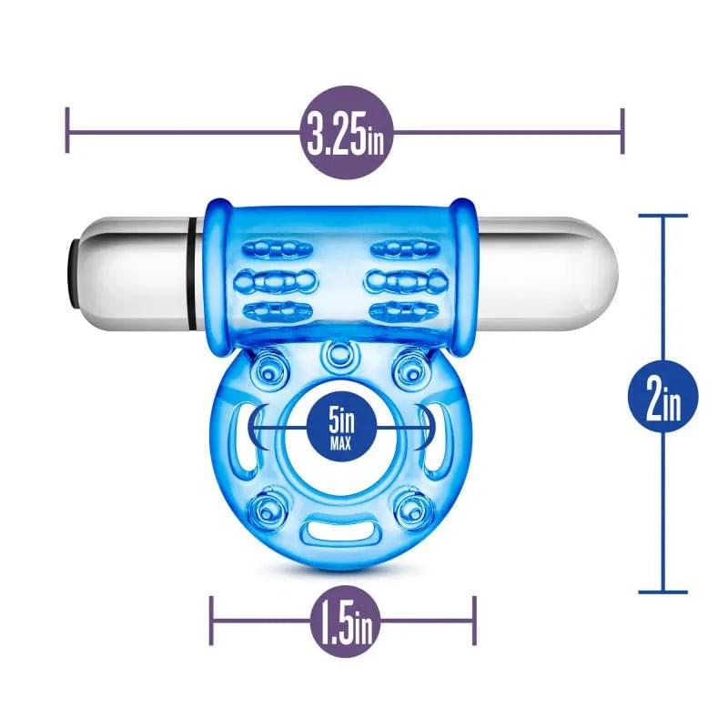 Stay Hard 10-Function Vibrating Bull Ring -  Vibrating Cock Ring Blush Novelties Discreet Intimate Essentials.