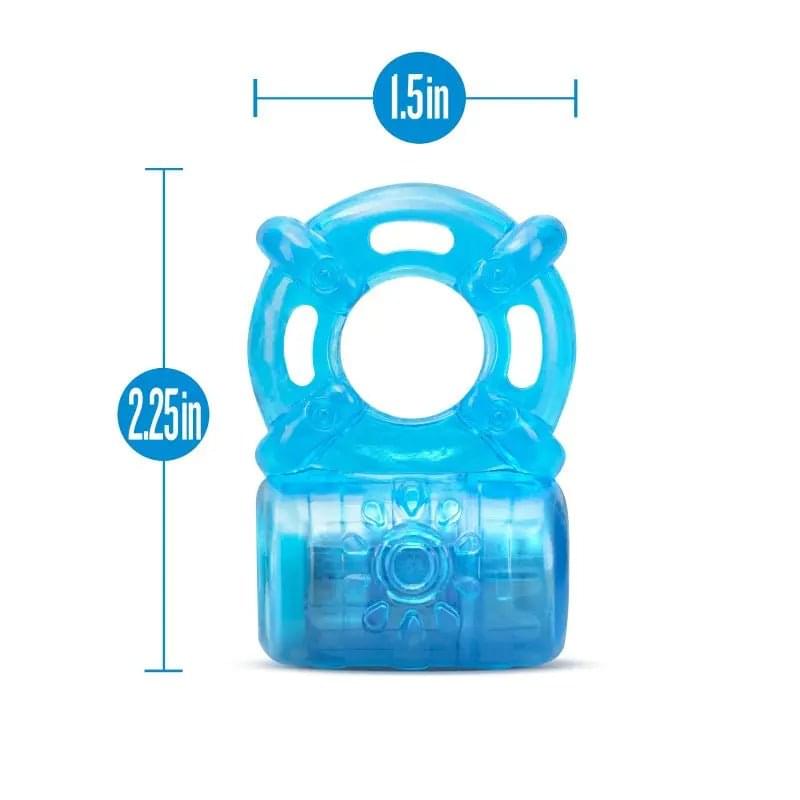 Stay Hard Rechargeable 5 Function Cock Ring -  USB Rechargeable Vibrating Cock Ring Blush Novelties Discreet Intimate Essentials.