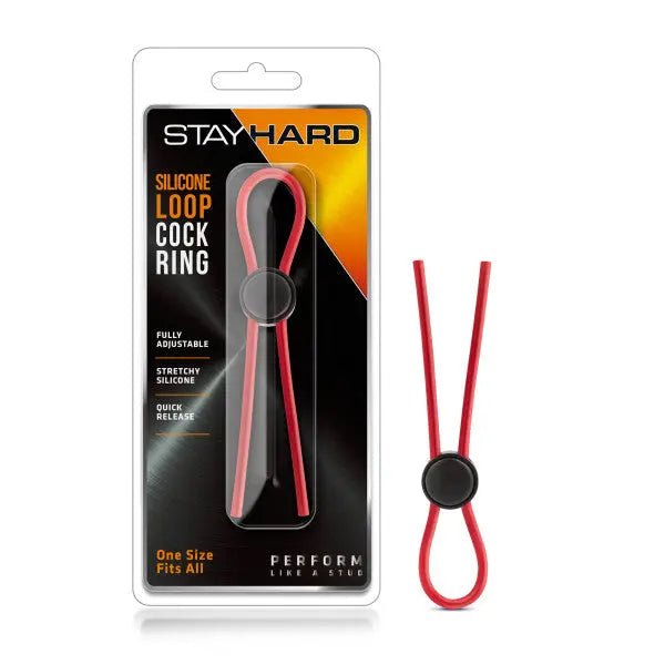 Shop affordable quality Stay Hard - Silicone Loop Cock Ring - Adjustable Lasso Cock Ring - Discreet Intimate Essentials - COCK RINGS - Blush Novelties