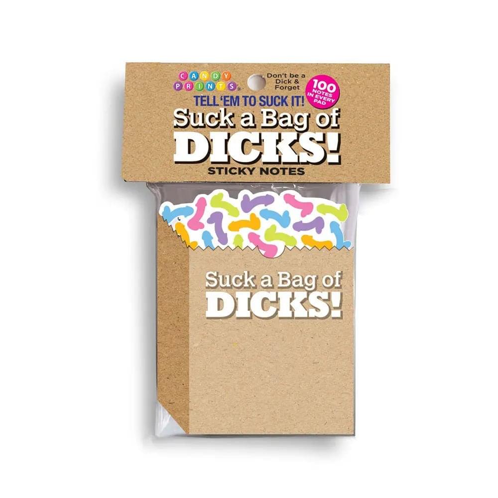 Suck A Bag Of Dicks! Sticky Notes - Novelty Sticky Notes - 100 Pack Little Genie Discreet Intimate Essentials.