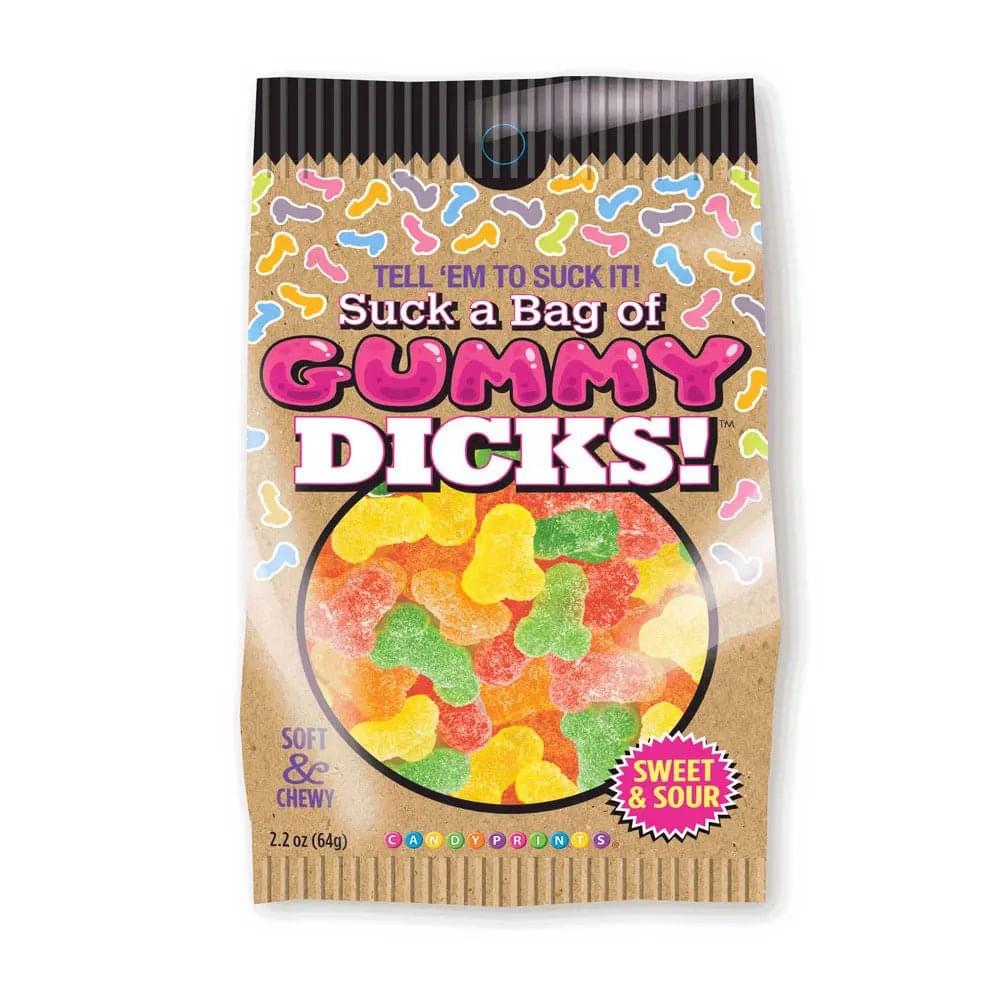 Suck A Bag Of Gummy Dicks! - Gummy Pecker Lollies - 64 grams Little Genie Discreet Intimate Essentials.