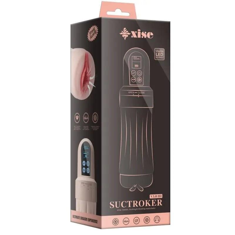 Suctroker Dual Density Vibrating Sucking Vaginal Masturbator V3 XISE Discreet Intimate Essentials.