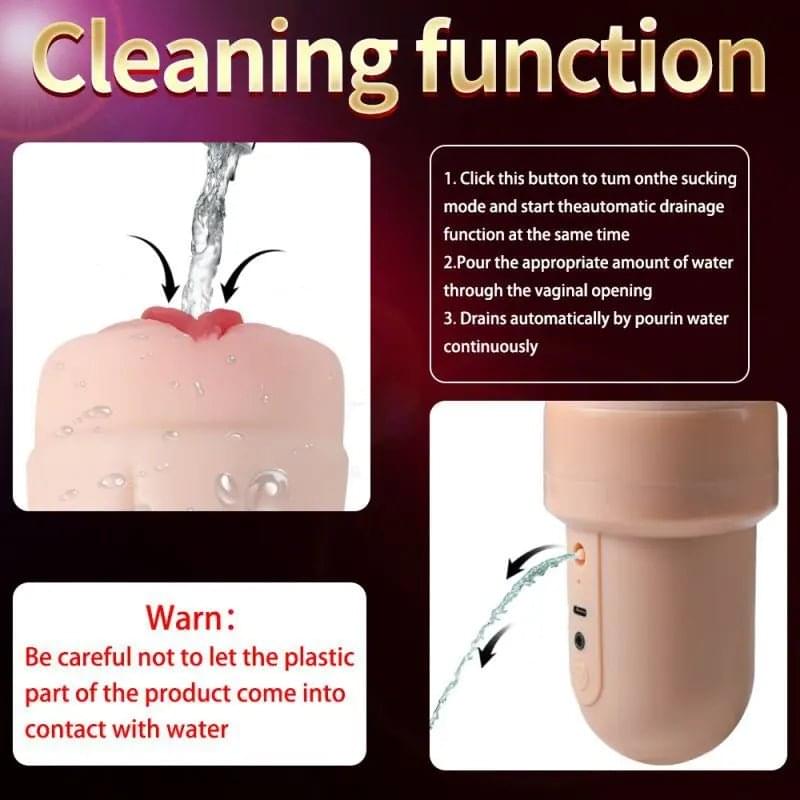Suctroker Dual Density Vibrating Sucking Vaginal Masturbator V3 XISE Discreet Intimate Essentials.