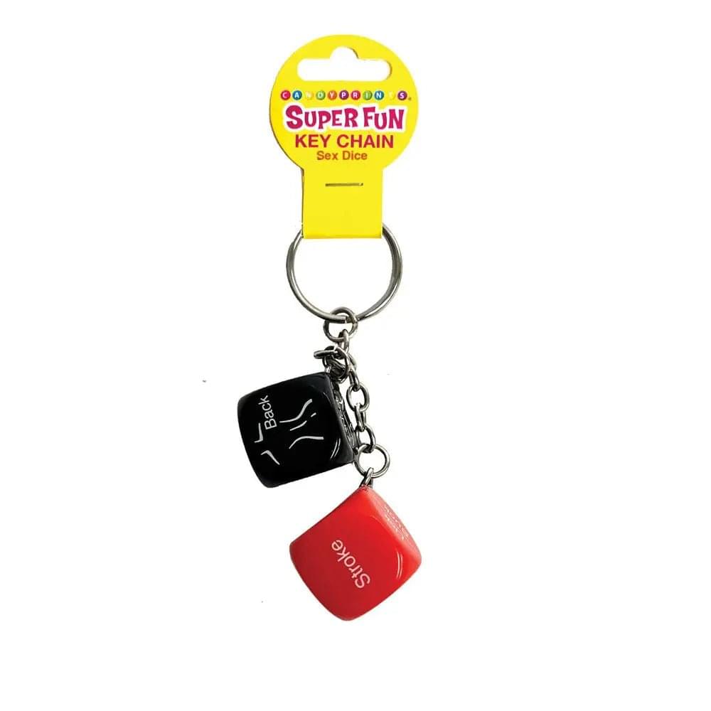 Super Fun Key Chain - Sex Dice - Erotic Dice Novelty Keychain Little Genie Discreet Intimate Essentials.