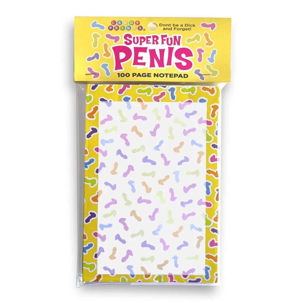 Super Fun Penis Notepad - Novelty Notepad - 100 Pages Little Genie Discreet Intimate Essentials.