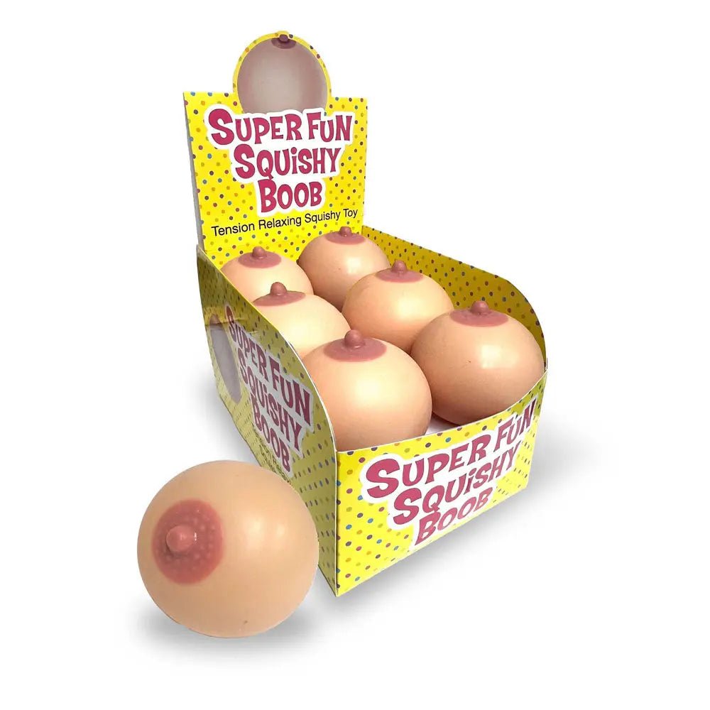 Shop affordable quality Super Fun Squishy Boobs - Counter Display - Boobie Stress Balls - Counter Display of 12 - Discreet Intimate Essentials - NOVELTIES - Little Genie