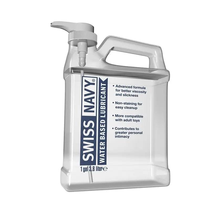 Swiss Navy Water Based Lubricant 1gal/3.8L Swiss Navy Discreet Intimate Essentials.