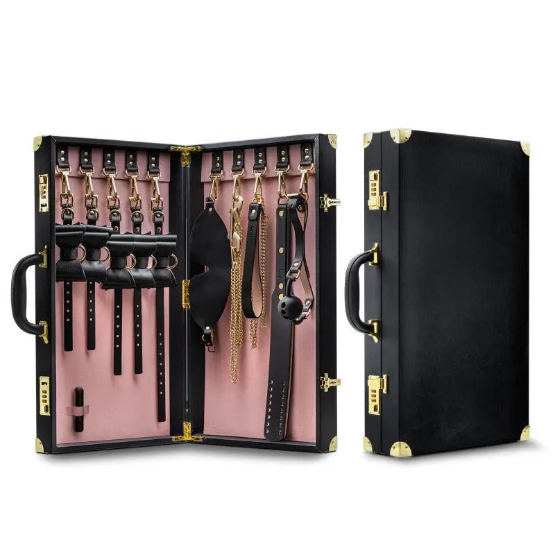 Shop affordable quality Temptasia Safe Word Bondage Kit with Suitcase - 9 Piece Bondage Set - Discreet Intimate Essentials - BONDAGE-TOYS - Blush Novelties