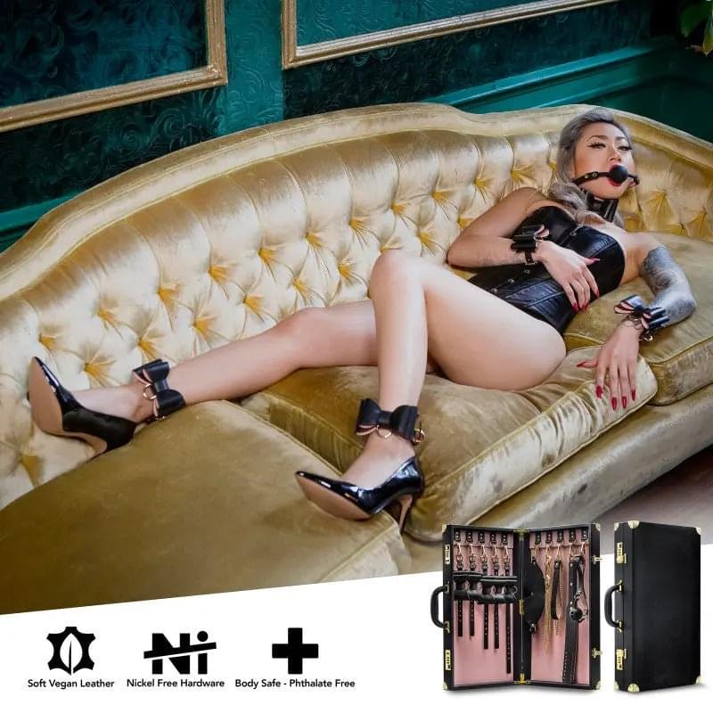Temptasia Safe Word Bondage Kit with Suitcase - 9 Piece Bondage Set Blush Novelties Discreet Intimate Essentials.