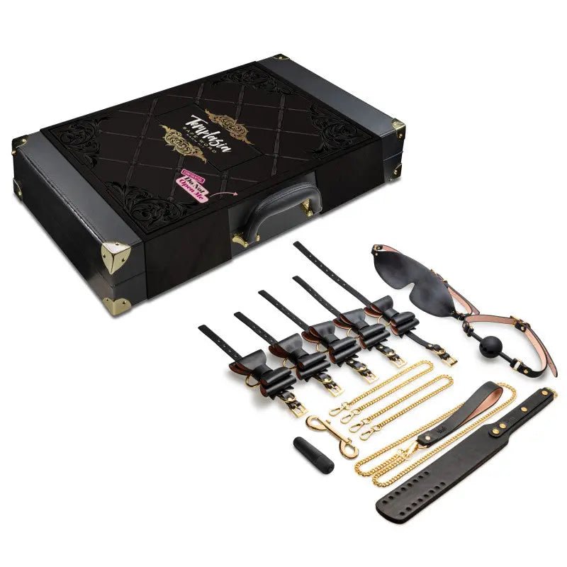 Shop affordable quality Temptasia Safe Word Bondage Kit with Suitcase - 9 Piece Bondage Set - Discreet Intimate Essentials - BONDAGE-TOYS - Blush Novelties