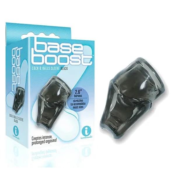 The 9's Base Boost - Black Cock & Ball Sleeve Icon Brands Discreet Intimate Essentials.