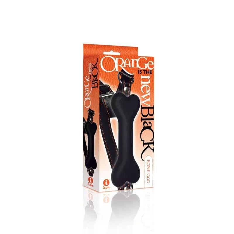 The 9's Orange Is The New , Bone Gag - /Orange Mouth Restraint Icon Brands Discreet Intimate Essentials.