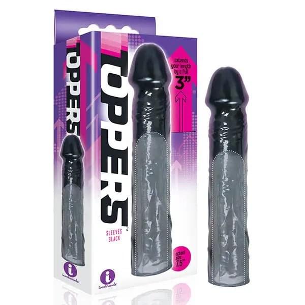 The 9's Toppers -  7.6 cm (3'') Penis Extension Sleeve Icon Brands Discreet Intimate Essentials.