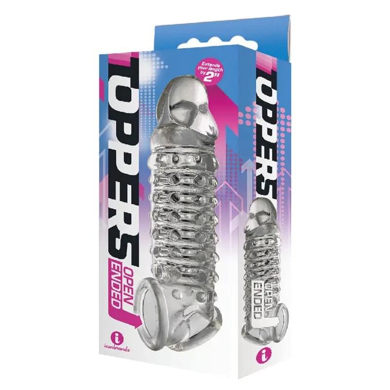 The 9's Toppers Open Ended -  Penis Extension Sleeve Icon Brands Discreet Intimate Essentials.