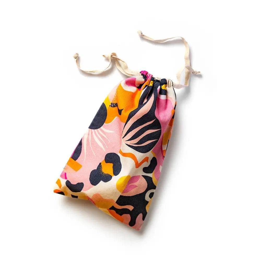 The Collection Burst - Cotton Toy Storage Bag Blush Novelties Discreet Intimate Essentials.