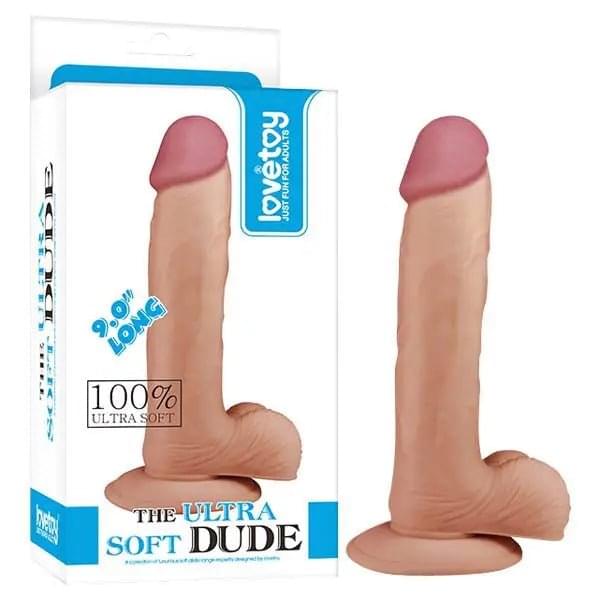 The Ultra Soft Dude -  22.9 cm (9'') Dong Lovetoy Discreet Intimate Essentials.