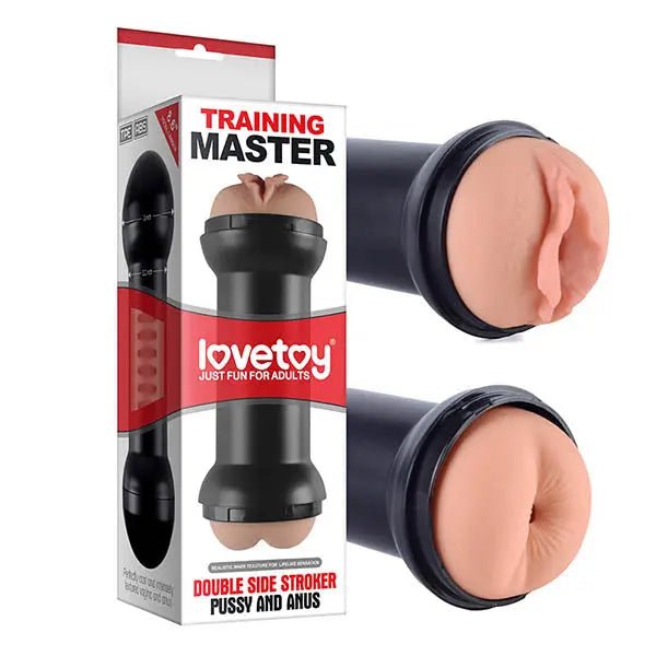 Shop affordable quality Training Master Double Side Stroker - Pussy & Ass Double Sided Stroker - Discreet Intimate Essentials - MASTURBATORS - Lovetoy