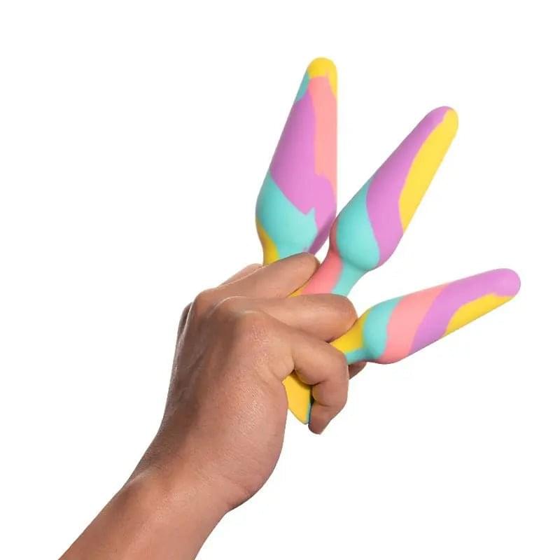 TriPlugs 3 Pc Silicone Anal Training Kit Arosum Discreet Intimate Essentials.