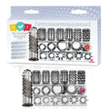 Try-Curious Cock Ring & Sleeve Set - Clear - 15 Piece Set Icon Brands Discreet Intimate Essentials.