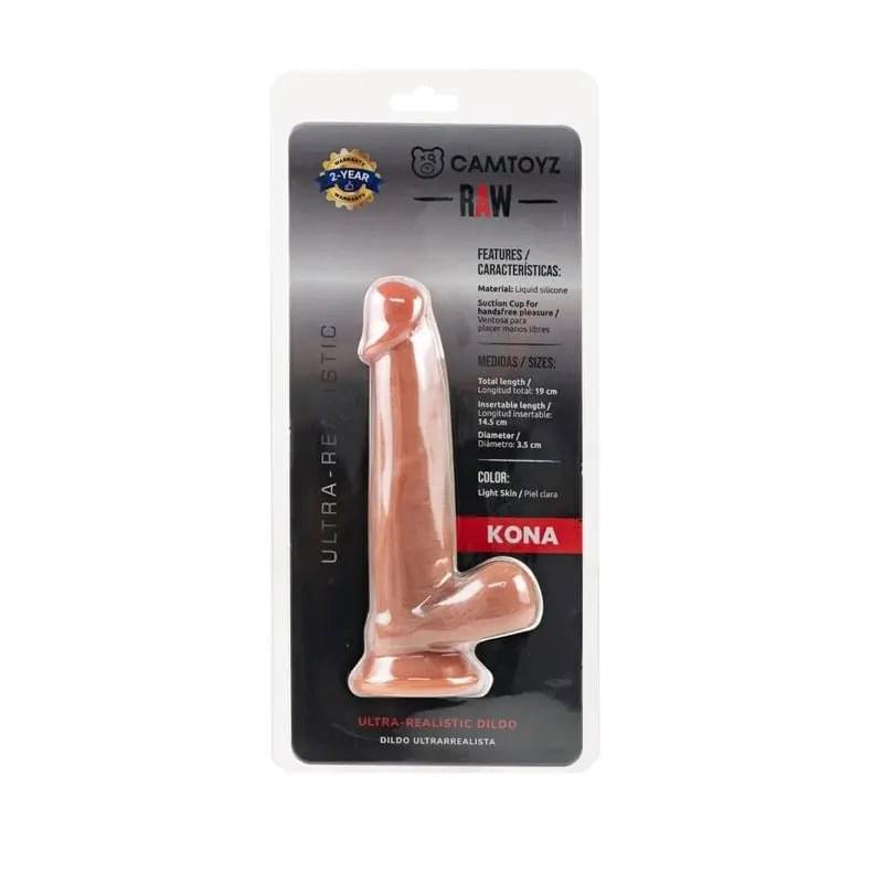 Ultra Realistic 19cm Silicone Dildo Kona RAW Discreet Intimate Essentials.