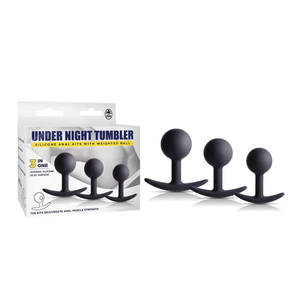 Under Night Tumbler -  Butt Plugs with Weighted Balls - Set of 3 Sizes Excellent Power Discreet Intimate Essentials.