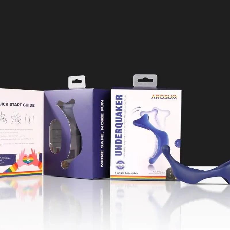 Underquaker Vibrating Anal Probe with Cockring and Remote Arosum Discreet Intimate Essentials.