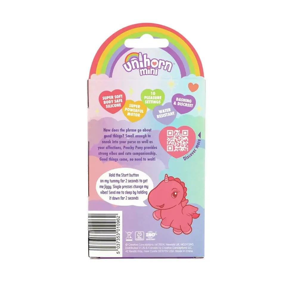 Unihorn Mini - Peachy Pony - Peach USB Rechargeable Stimulator Creative Conceptions Discreet Intimate Essentials.