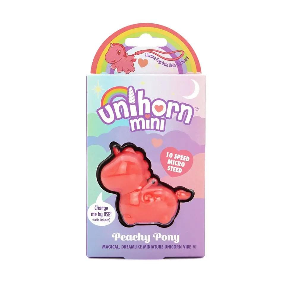Unihorn Mini - Peachy Pony - Peach USB Rechargeable Stimulator Creative Conceptions Discreet Intimate Essentials.