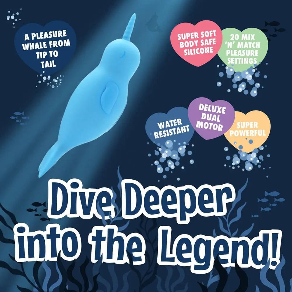 Unihorn of the Sea - Neigh Mo - The Narwhal -  USB Rechargeable Dual Motor Stimulator Creative Conceptions Discreet Intimate Essentials.