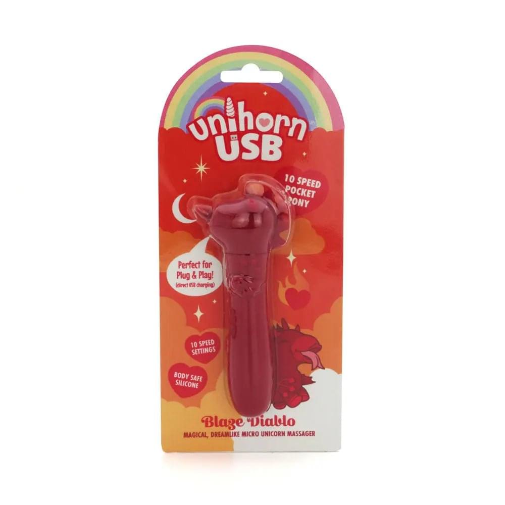 Unihorn - USB Bullet - Blaze Diablo -  USB Rechargeable Vibrating Bullet Creative Conceptions Discreet Intimate Essentials.