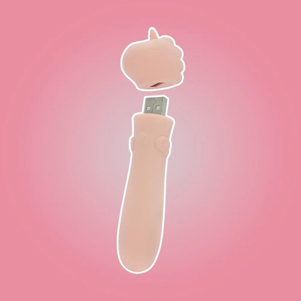 Unihorn - USB Bullet - Heart Throb - Coral USB Rechargeable Vibrating Bullet Creative Conceptions Discreet Intimate Essentials.