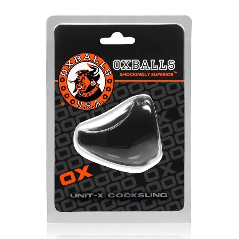 Unit X Cocksling Black OxBalls Discreet Intimate Essentials.